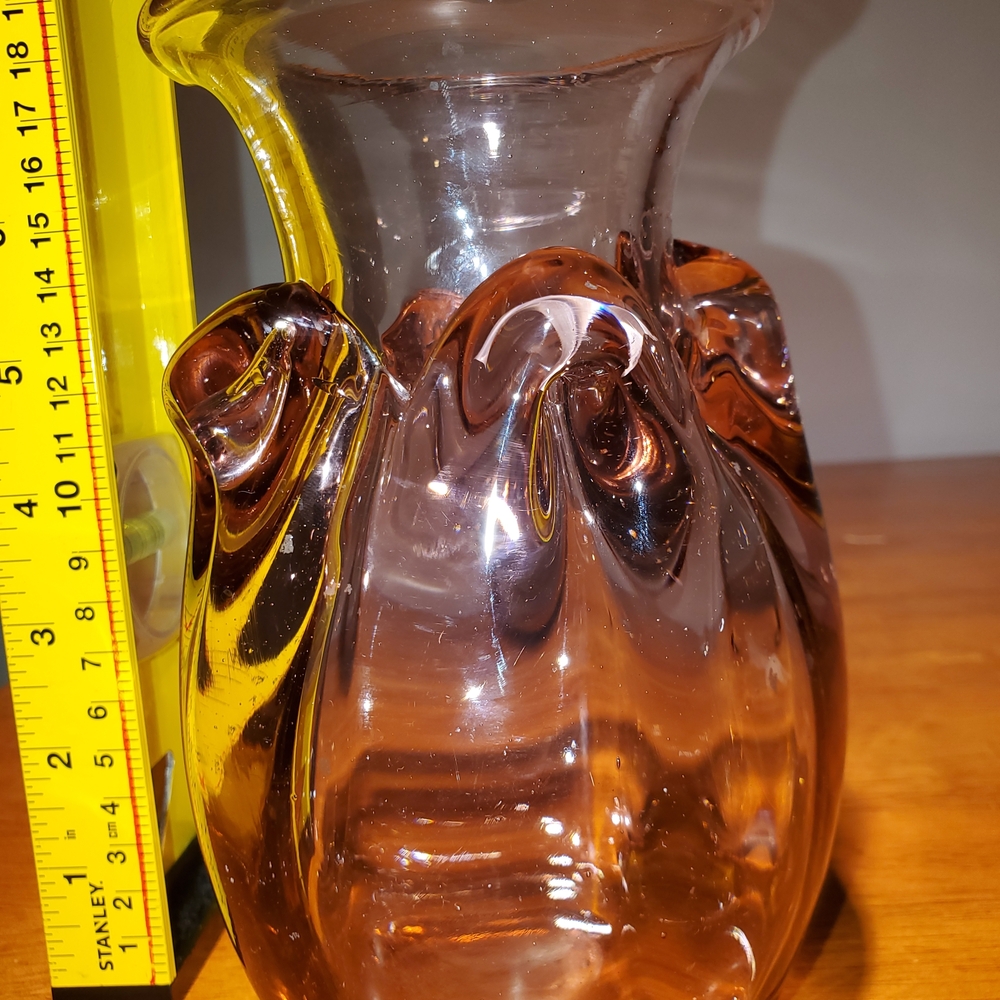 Elegant Glass Vase - Amber